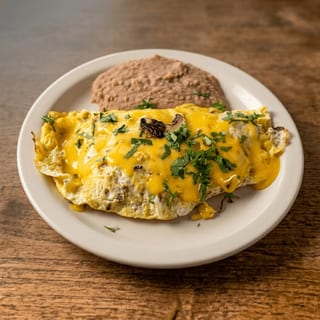Triple Meat Omelet Breakfast