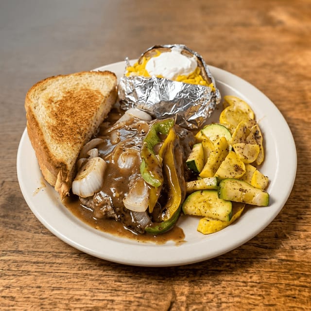 Hamburger Steak.