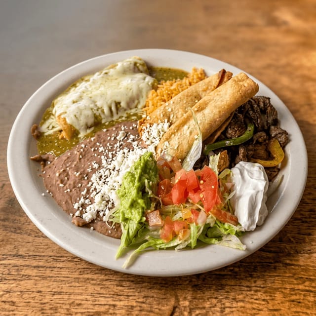 Chalupas Beef Fajita Platter.